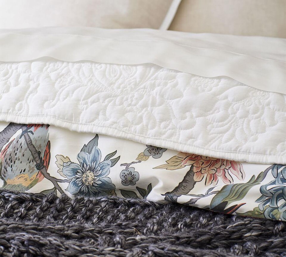 TENCEL™ Voile Flange Duvet Cover & Shams White Pottery Barn Australia